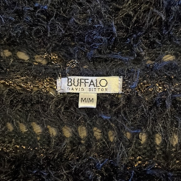 Buffalo David Bitton, Long Sweater (M) [black with gold thread accent] - Picture 5 of 10